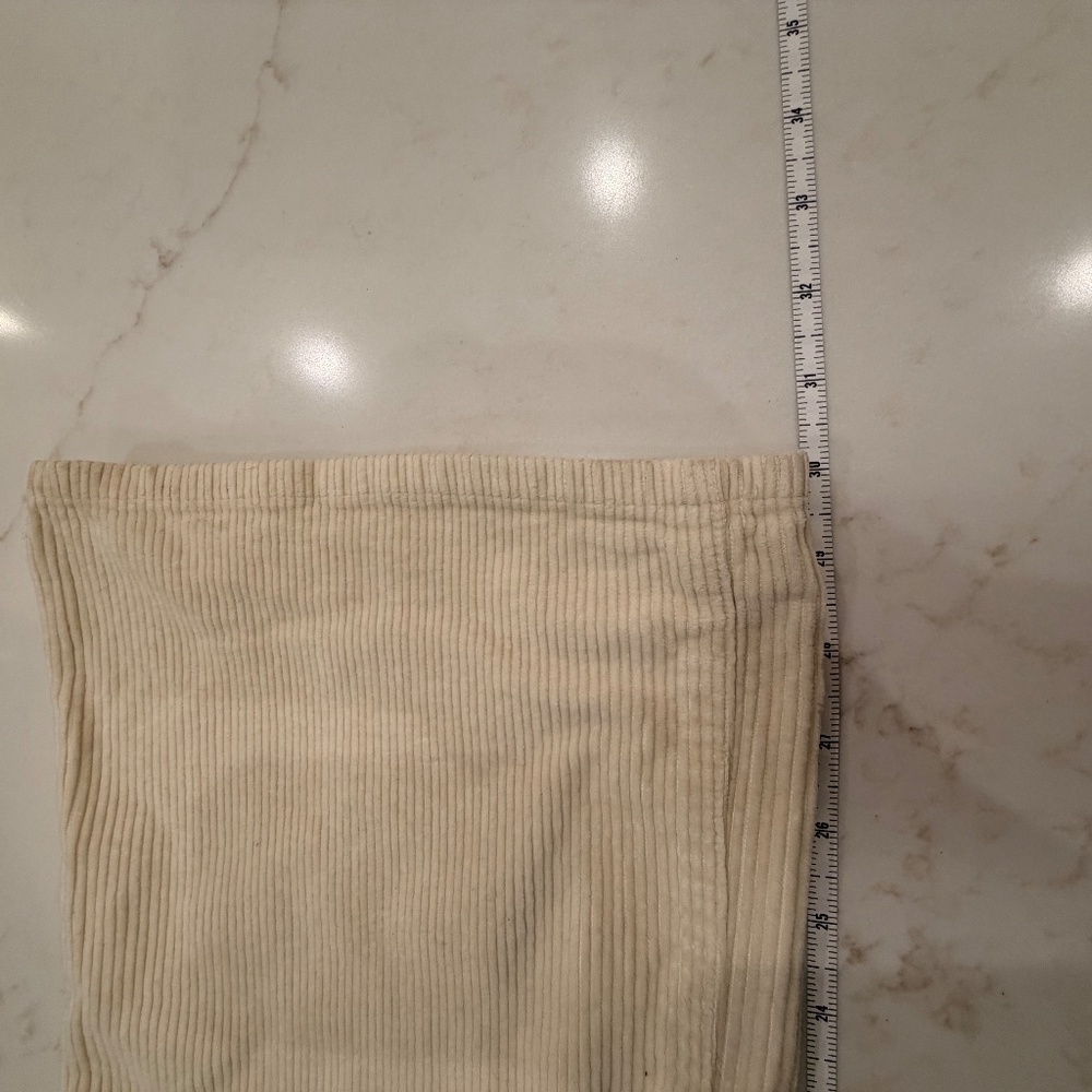 Lauren Ralph Lauren Cream Corduroy Pants Women’s Size 12 Straight Leg Ivory - Picture 4 of 6